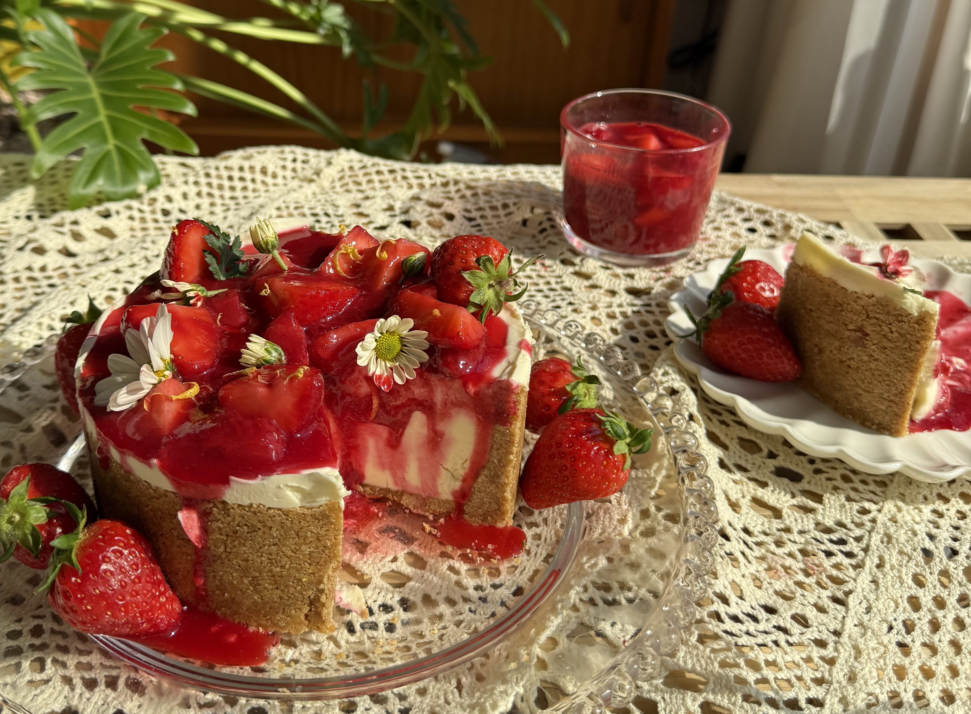No oven strawberry cheese cake